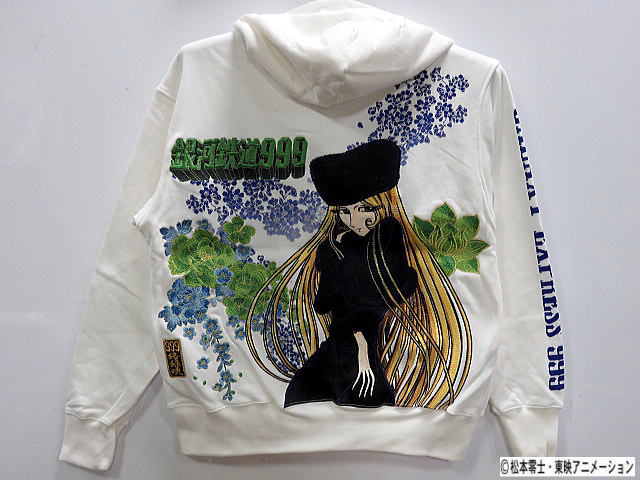 絡繰魂 粋 × 銀河鉄道999　メーテルX９９９号刺繍　パーカー KARAKURI