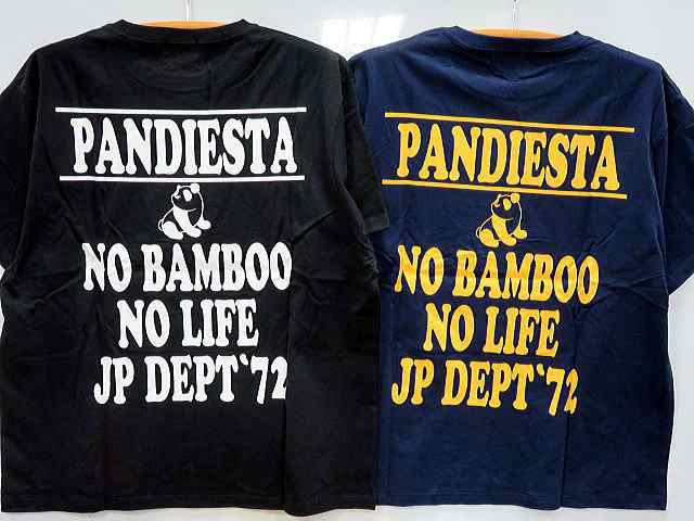 大きいサイズ　PANDIESTA JAPAN　SLEEPINGパンダ刺繍 半袖Tシャツ　パンディエスタ
