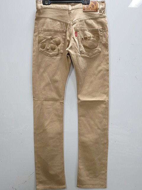 PANDIESTA JAPAN　ストレッチツイルスリムストレートパンツ　パンダ刺繍 パンディエスタ 熊猫謹製カラーパンツの通販はジーンズ・デニムパンツ