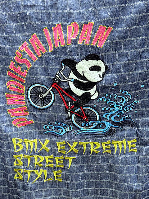 PANDIESTA JAPAN　　デニムジャガード半袖シャツ　BMXパンダ　パンディエスタ_1