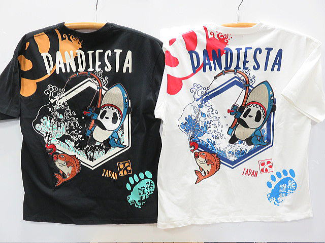 PANDIESTA JAPAN　釣りキチ鮫パンダ　半袖Tシャツ　パンディエスタ