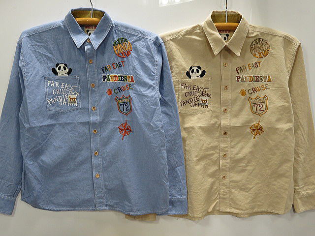 PANDIESTA JAPAN　日本縦断トリップパンダ シャンブレーシャツ　パンディエスタの通販は