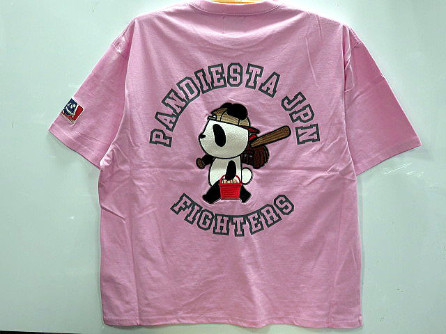 大きいサイズ　PANDIESTA JAPAN　　半袖Tシャツ　ベースボールパンダ　パンディエスタ_1