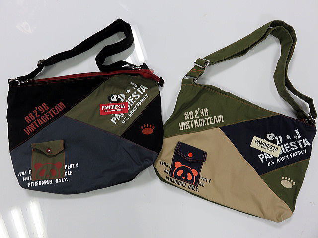 PANDIESTA JAPAN　熊猫謹製 ミリタリー切替ショルダーバッグ　パンディエスタ