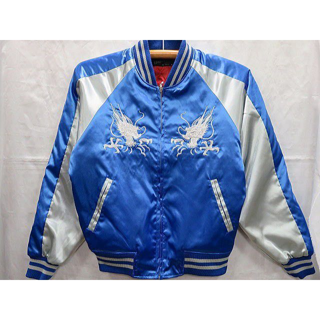 HOUSTON リバーシブルスカジャン 一富士二鷹三茄子　size L HOUSTON リバーシブルスカジャン 一富士二鷹三茄子 size L - メルカリ