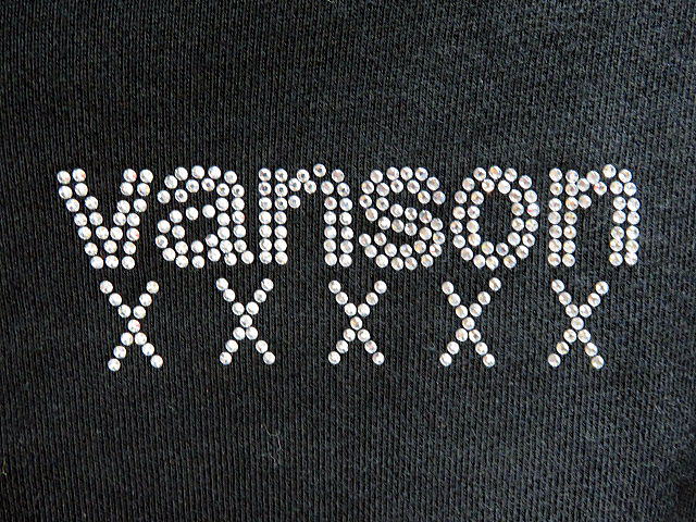 vanson leathers 50周年記念モデル　50周年ラインストーン裏毛パーカー　VANSON50周年ドッグタグ付き_3