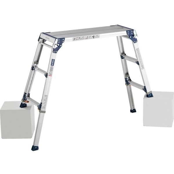 アルミ折りたたみ式伸縮足場台 PXGE-710FK （天板高さ0.72m〜1.02m）の通販は 17,920円