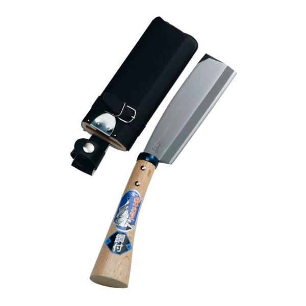 サヤ付ナタ 180mm 手打鋼付 なた 鉈 鞘 片刃 07020 浅野木工所