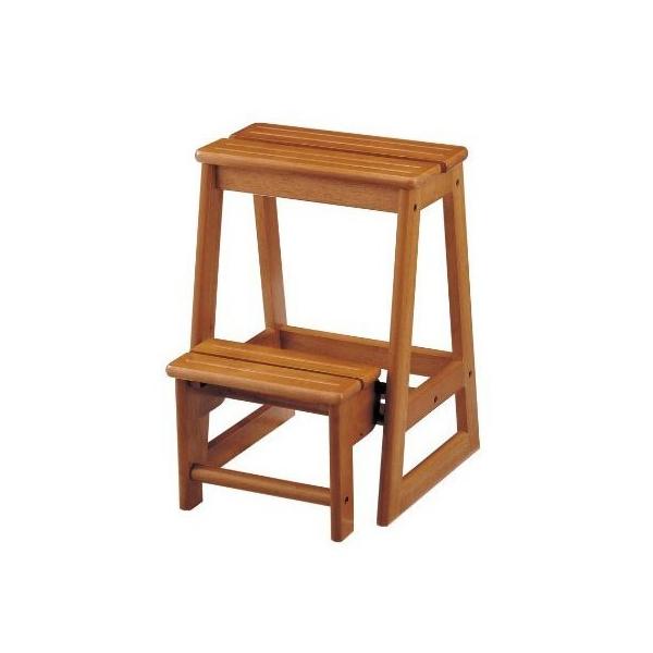 木製ステップチェアー 2段 STC-2 弘益 イス 踏み台【訳あり】【在庫処分】の通販は