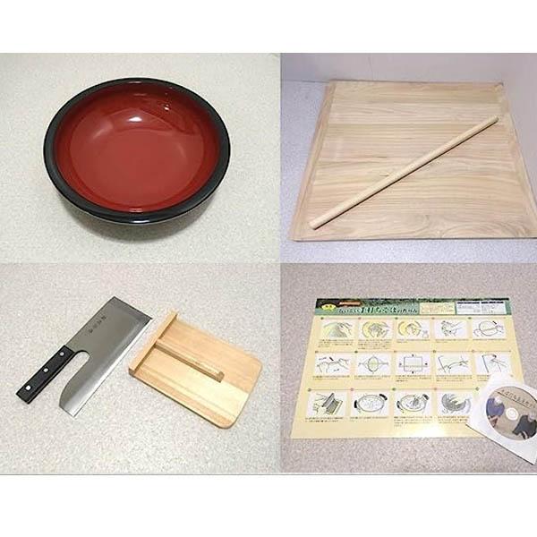 ナガノ産業 22384 （42cmこね鉢）そば打ち五点セット L DVD付 うどん そば