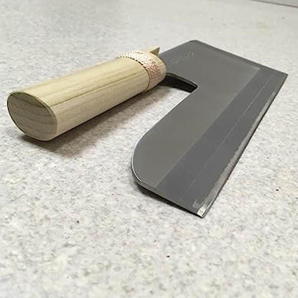 ナガノ製造 24143 ステンめん切27 壮次郎 材木柄 刃巾110x刃渡り270x刃厚2.7 うどん 目の前 ソバ