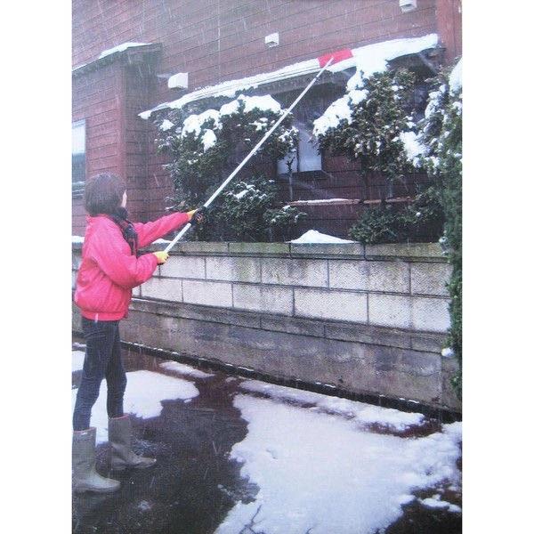 【新潟の除雪用品】コンパル　ひさし雪落し(3.9m)　4本継足し　伸縮無し　屋根　雪落とし（2023年）_1