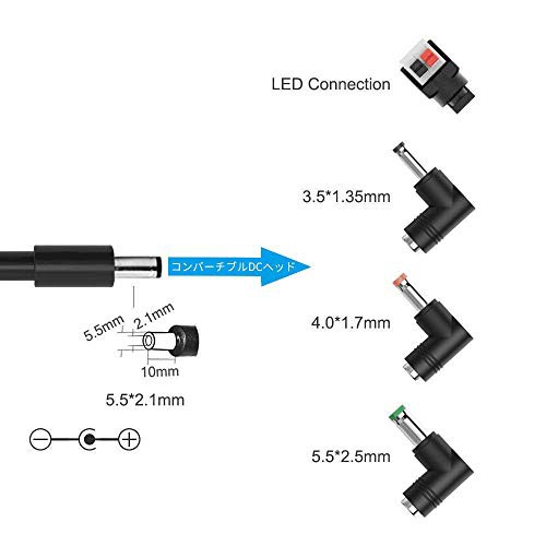 BENSN AC 電源アダプター 12V 3A ユニバーサル 充電器、LEDストリップ