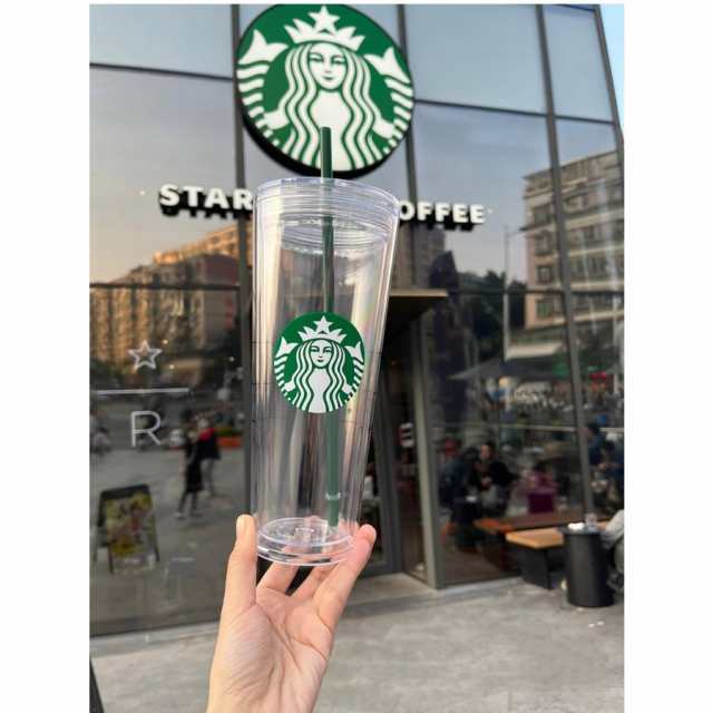 スターバックス STARBUCKS タンブラー コップ ストロー スタバ おしゃれ 海外 新品 透明 大容量 プラスチック 710ml の通販はau  PAY マーケット - ちゃーりー | au PAY マーケット－通販サイト