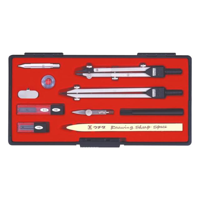ウチダ　KD型製図器　SEセット　12品組A(烏口抜き) [ 1-730-7029 ]の通販は