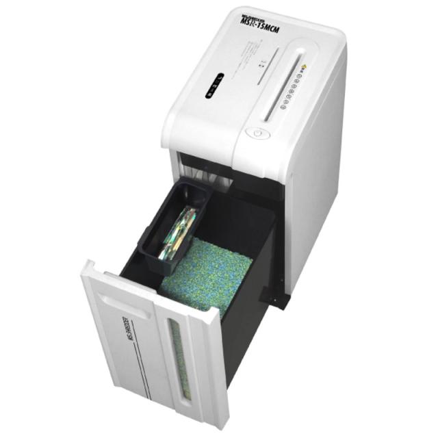 明光商会　MSシュレッダー　A4サイズ対応　最大細断枚数15枚　細断サイズ2.0×10.0mm　MSR-15MCM