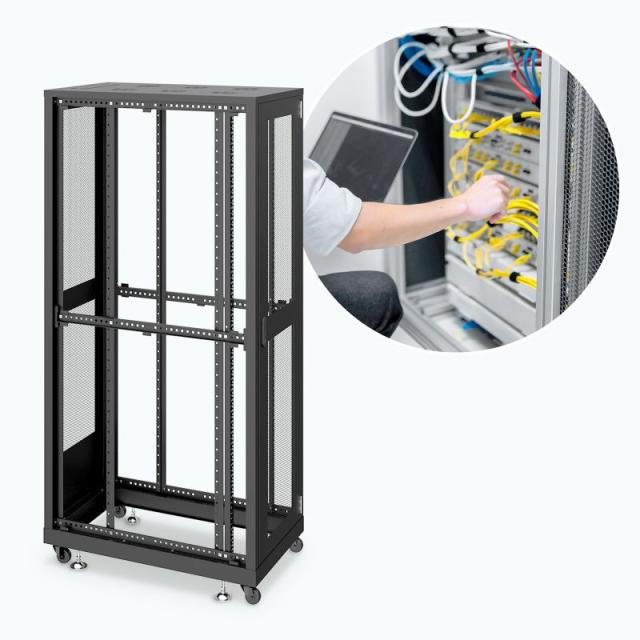 代引不可 サンワサプライ 19インチマウントサーバーラック(18U) CP-SVC18UN サーバーラック｜19インチマウント・18U・小型・放熱メッシュ・即納対応