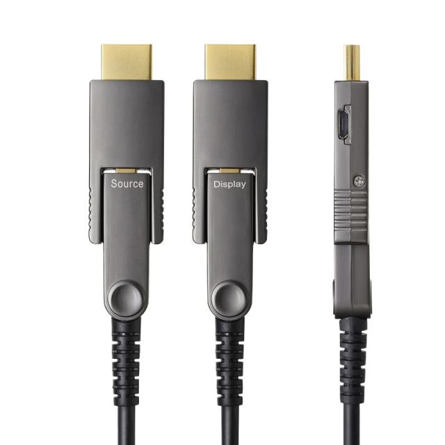 サンワサプライ 4K60Hz対応光ファイバHDMIケーブル(15m) KM-HD20-PFBAD15