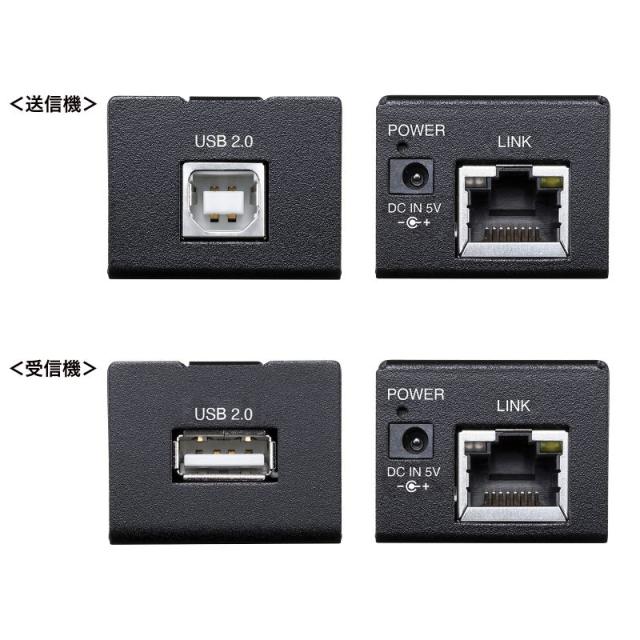サンワサプライ USB2.0エクステンダー(150m延長、1ポート) USB-EXSET5