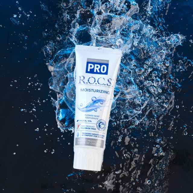 【送料無料※一部除く】ROCS PRO ロックスプロ 歯磨き粉 MOISTURIZING モイスチャライジング 94g フラワーミント 6本