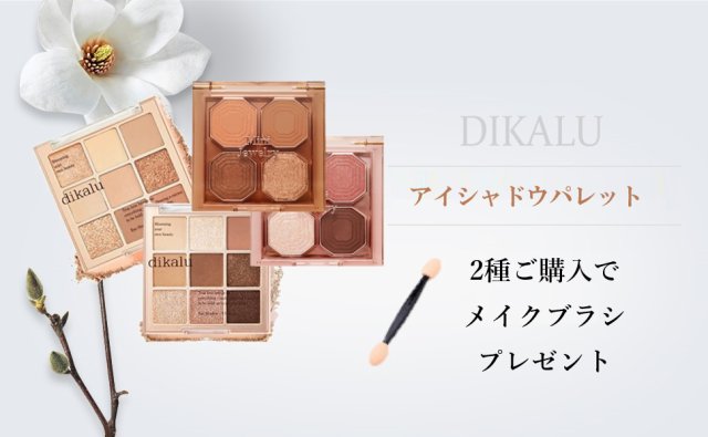 DIKALU アイシャドウパレット 4色【まとめ買いでメイクブラシ