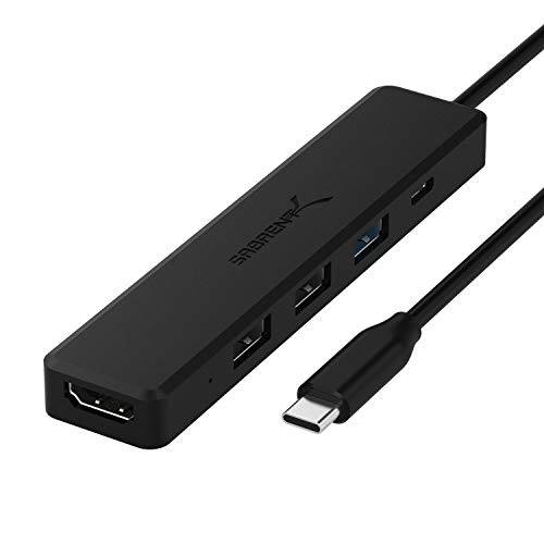 SABRENT usb-cハブ 5ポート 4K HDMI搭載｜Type-Cポート Power Delivery（60ワット）｜USB 3.2 G