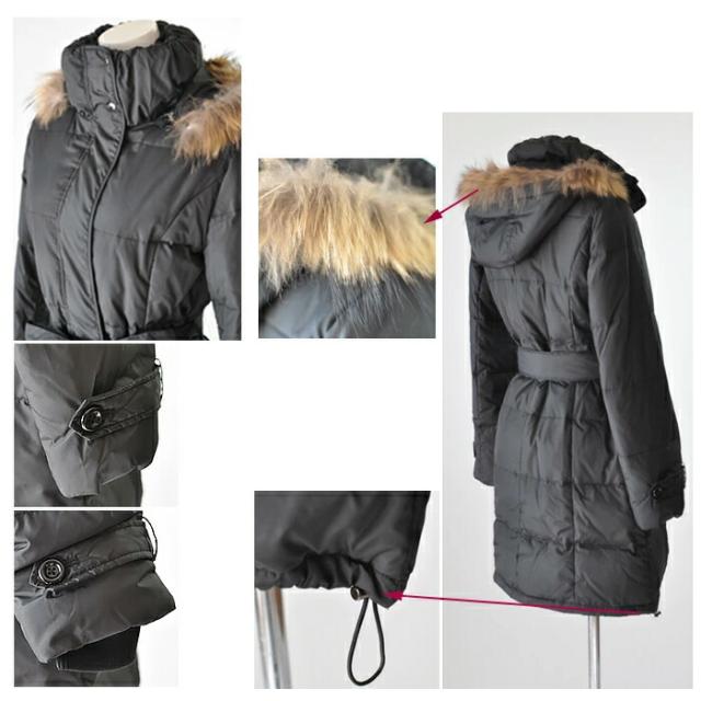 レディース ダウンコート ロングコート きれいめ 大きめ 防寒性抜群 高品質 ダウンジャケット 冬 アウター ウエストリボン 取り外せるフード リアルファー ミセス 母親 祖母 服装 (au10)70938 レディース ダウンコート ロングコート きれいめ 大きめ 防寒性抜群 高