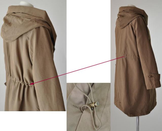 ホワイトジョーラ ラクーンファー付 百貨店品質 あったかモッズコート