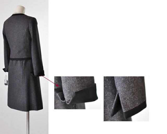 売り尽くし】ワンピーススーツ ノーカラージャケット セットアップ