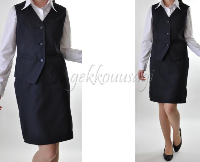 3点セット 事務服 セットアップスーツ ベストスーツ レディース スーツ