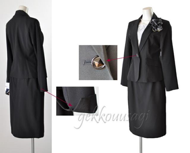 レディース 4点セットスーツ ワンピーススーツ 7号-13号 小さい 大きい