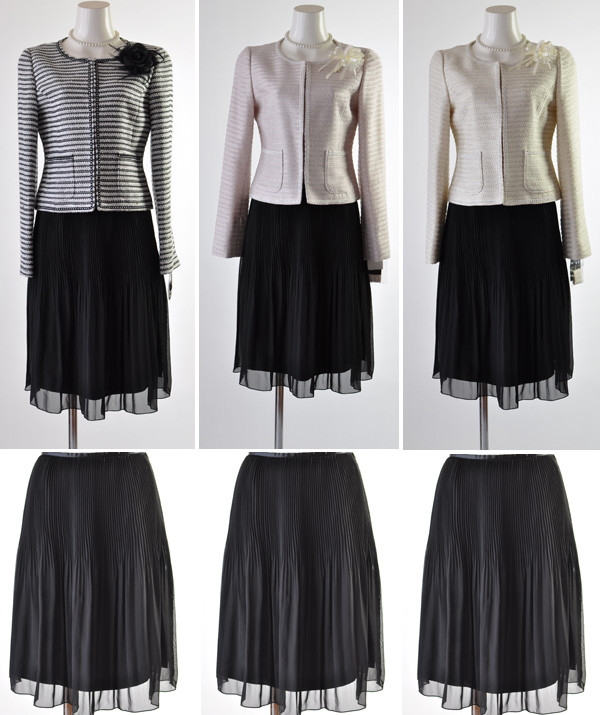 3点セット【7号/9号 ピンク 限定特価】スカート2枚 百貨店品質