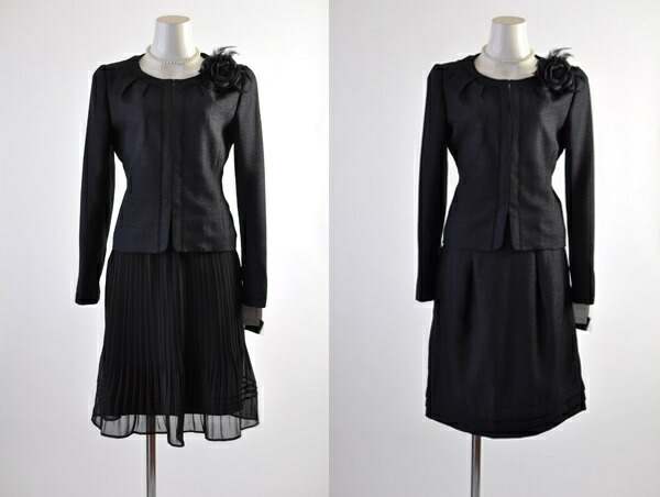 3点セット【7号/9号 グレー 限定特価】百貨店品質 スカート2枚 おしゃれ ママスーツ ノーカラージャケット3点スーツ ティアードスカートとプリーツスカート グレー  卒業式 入学式 お宮参り (sbl2u)721021 3点セット【7号/9号 グレー 限定特価】百貨店品質 スカート2枚