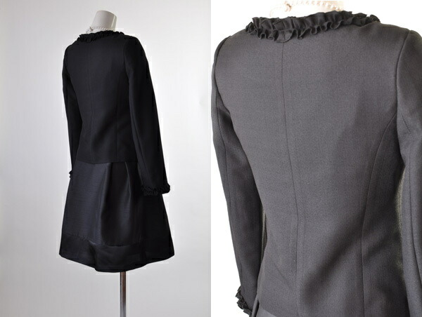 限定特価 11号 13号 フリルジャケット シャンタンワンピース スーツ