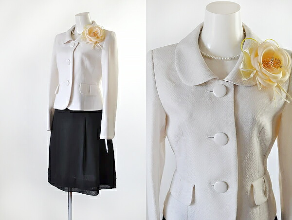 【残り僅か】レディース スカートスーツ フォーマル   9号-13号 織り生地ジャケット ティアード裾シフォンスカート かわいい ママスーツ 七五三 発表会 入園式 入学式 卒業式 お宮参り 白 黒 ピンク (sbl7)21392