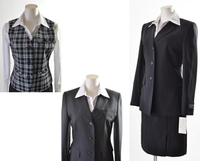 ジャケット付 ベスト スーツ 3点セット 7号 13号 17号 レディース オフィス イタリア製薄手ウール 裏地背抜 テーラードジャケット ベスト タイトスカート ビジネス 事務服 制服 仕事着 通勤 医療事務 金融 企業 一般事務 ユニフォーム 好印象 お洒落 体型カバー 服装(am3tug) ジャケット付 ベスト スーツ 3点セット 7号 13号 17号 レディース