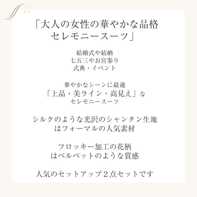 フォーマル ミセス スーツ 50代 レディース ファッション セレモニー お宮参り 七五三 結婚式 披露宴 お呼ばれ 顔合わせ 入園式 入学式 卒園式 卒業式 発表会 謝恩会 ママ 母親 20代 30代 40代 60代 フロッキースカート お洒落 着やせ 2点セット 服装 (mg2f3)a-(hg1f6)b_2