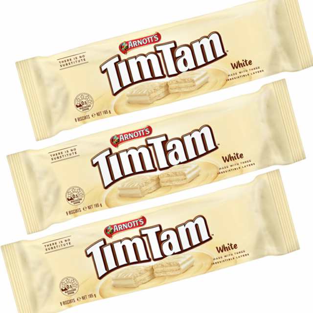 ティムタム ホワイト１６５ｇ ３個セット 送料無料 ビスケット チョコ