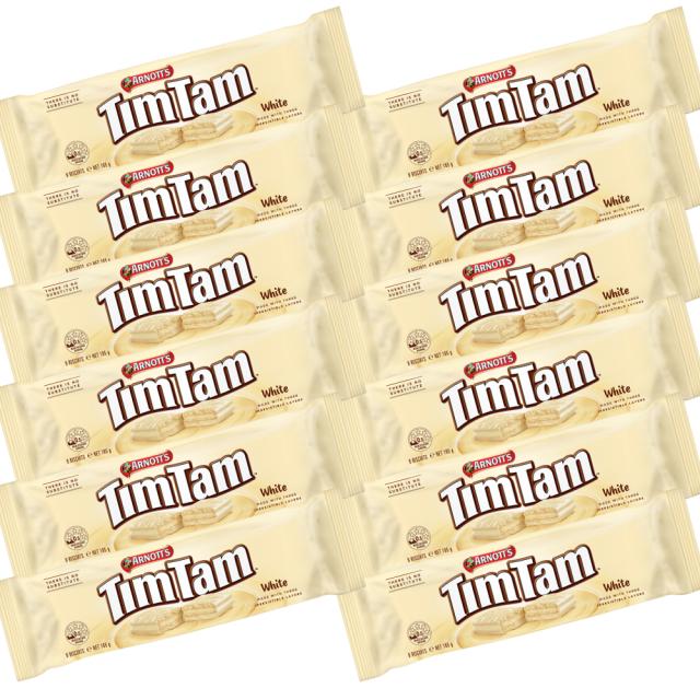 ティムタム ホワイト１６５ｇ １２個セット 送料無料 ビスケット チョコ オーストラリア