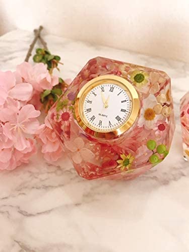 ダイヤモンドクロック ハーバリウム 花時計 Flower clock プリザーブド