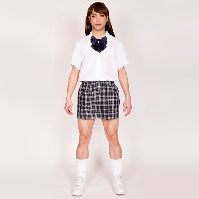 男女兼用 イケイケ Jk スクール チェック 制服 学生服 女子高生 大きいサイズ メンズ おかま 女装 コスプレ コスチューム ハロウィンの通販はau Pay マーケット キラキラ アイランド