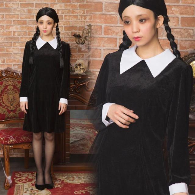 送料無料 ウィッグ付き ベルベットワンピースガール ゴースト 幽霊 ゾンビ お化け ホラー 怖い 魔女 悪魔 ワンピース 大人 アダムスファの通販はau Pay マーケット キラキラ アイランド