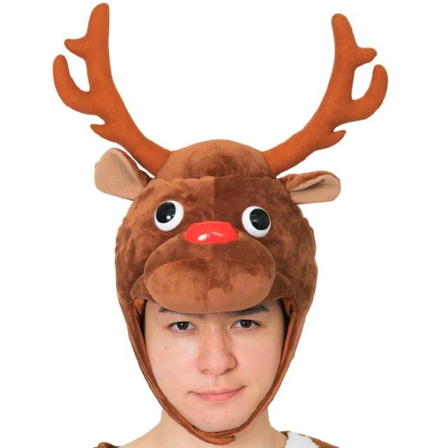 コミカルトナカイかぶりもの トナカイ トナカイコス かぶりもの 角