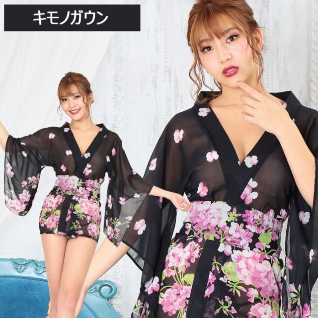Secretlily キモノガウン ベビードール セクシーランジェリー シースルー 透ける ガウン 和風 ドレス きもの 花柄 着物 和柄 キャバドレの 通販はau Pay マーケット キラキラ アイランド