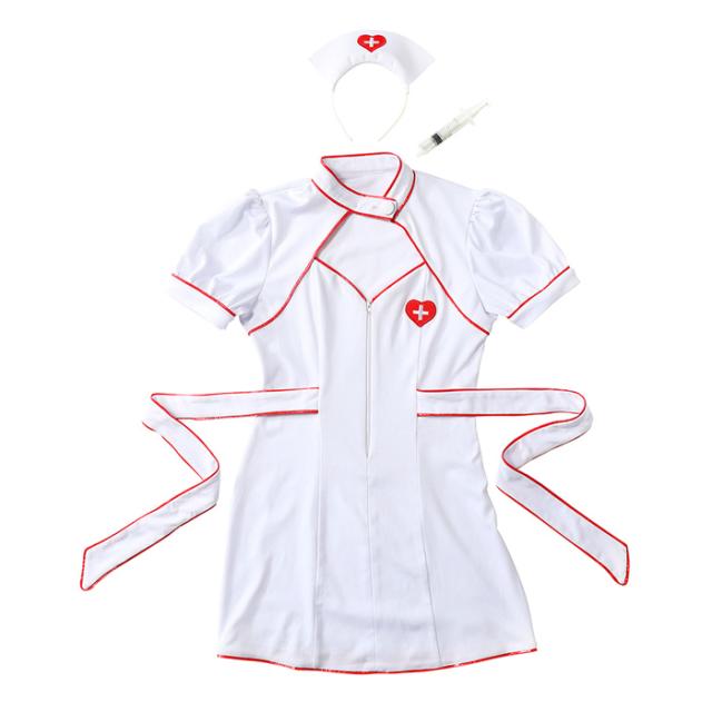 送料無料 Glowholic ジップアップナース 白 ミニ ワンピース ナース服 ナース 看護婦 半袖 ナースキャップ カチューシャ 注射器 ハート の通販はau Pay マーケット キラキラ アイランド