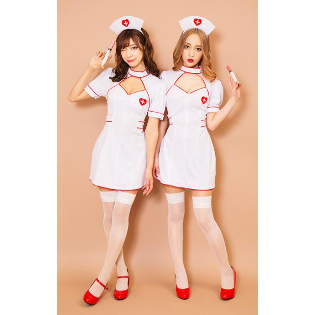 送料無料 Glowholic ジップアップナース 白 ミニ ワンピース ナース服 ナース 看護婦 半袖 ナースキャップ カチューシャ 注射器 ハート の通販はau Pay マーケット キラキラ アイランド