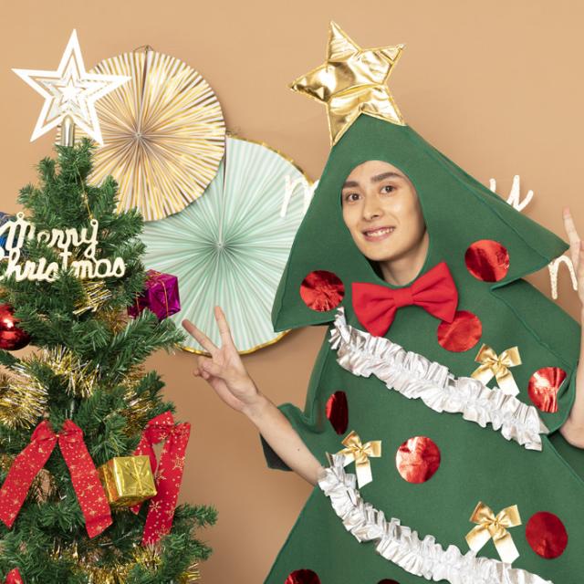 ツリーコスプレ 送料無料 男女兼用 スーパーツリーマン ツリー クリスマスツリー