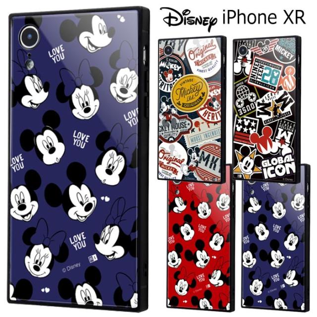 Iphonexr ディズニー 耐衝撃 ガラス ケース スマホ カバー 背面 シンプル スクエア ミッキー ミニー アイフォン テンアール Iphone Xrの通販はau Pay マーケット キラキラ アイランド