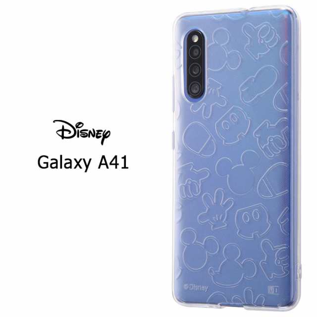 Galaxy A41 ディズニー ミッキーマウス ラメ入り TPU ソフトケース ...