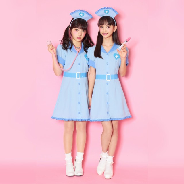 ジュニア シャーベットナース ブルー 水色 サックス ナース カチューシャ ナース服 看護師 ワンピース メイド かわいい コスプレ 衣装  コの通販はau PAY マーケット - キラキラアイランド | au PAY マーケット－通販サイト